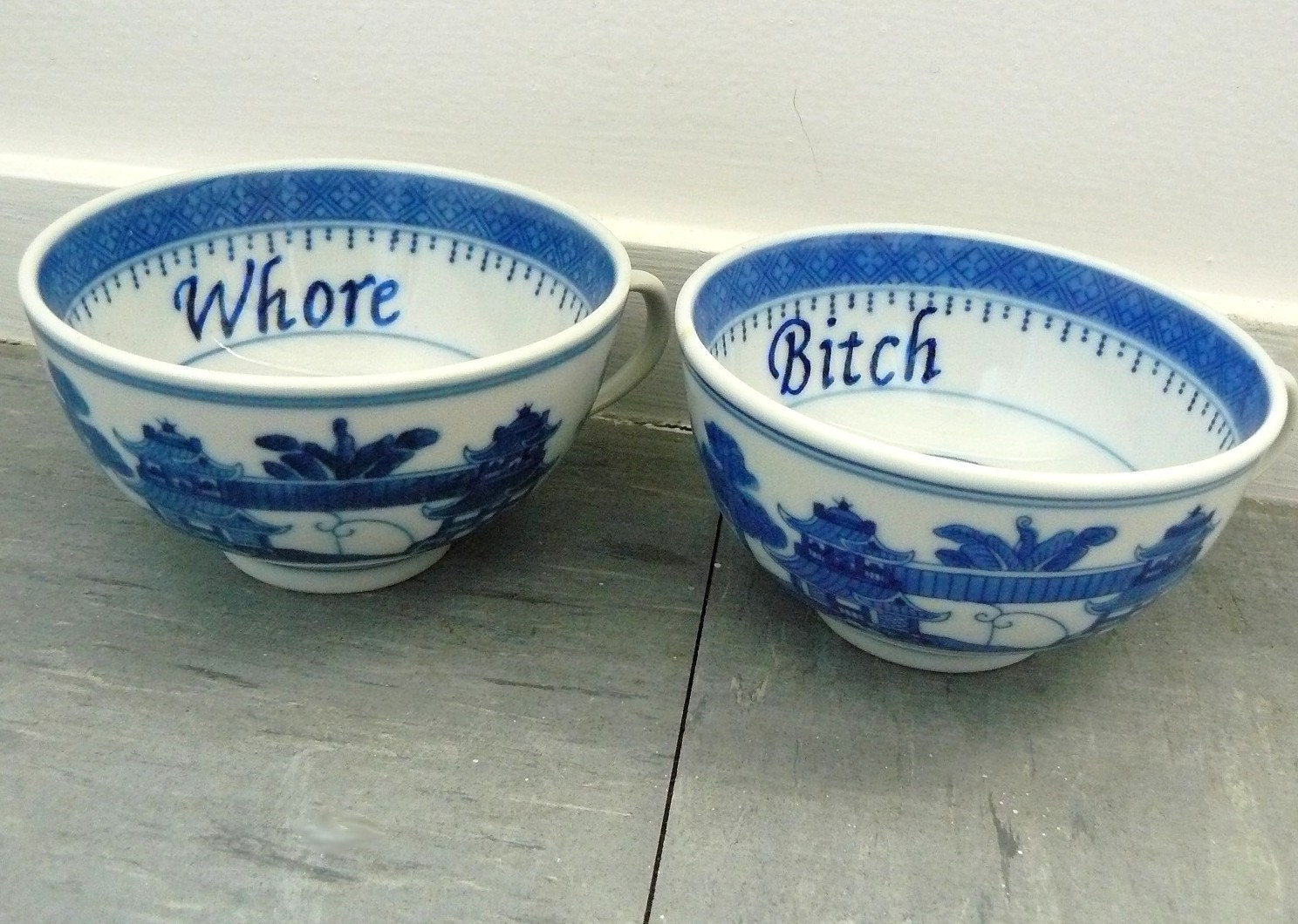 Whore Bitch teacups