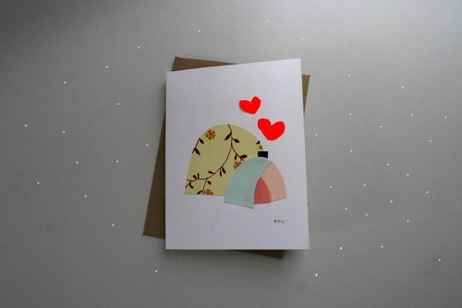 Warm Igloo Collage Card