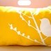 Yellow Bird on Cherry Blossom Pillow