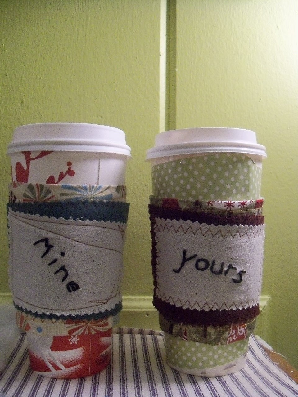 Mine and Yours Eco Friendly Coffee Cuff Cozies