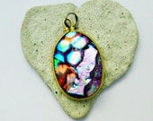 Dichroic Fused Glass Pendant - Fused Dichroic Glass Pendant