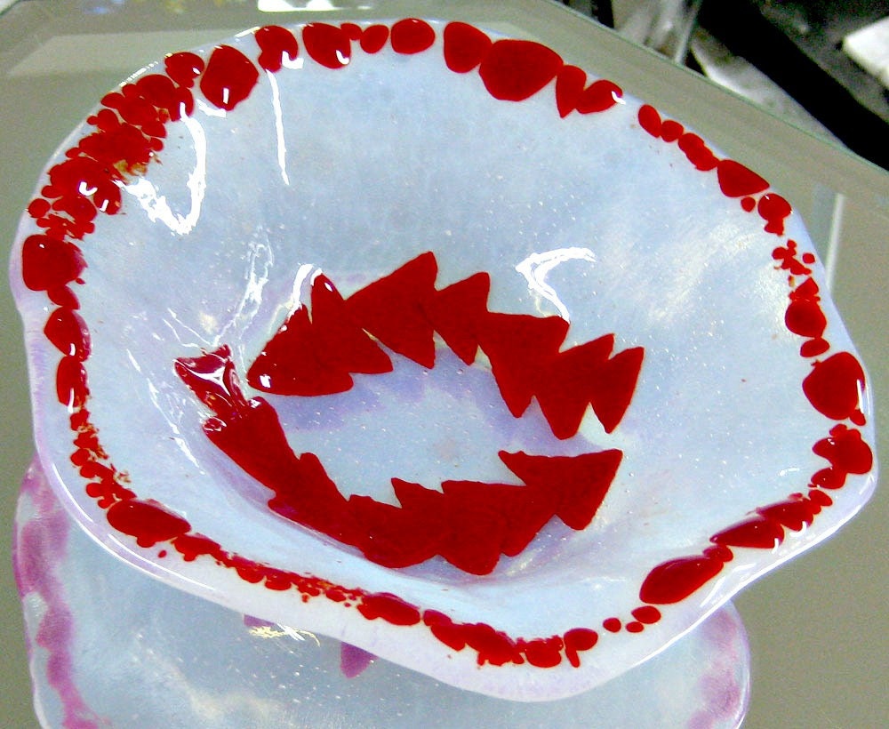 Fused Glass Bowl - Red Fused Glass Bowl