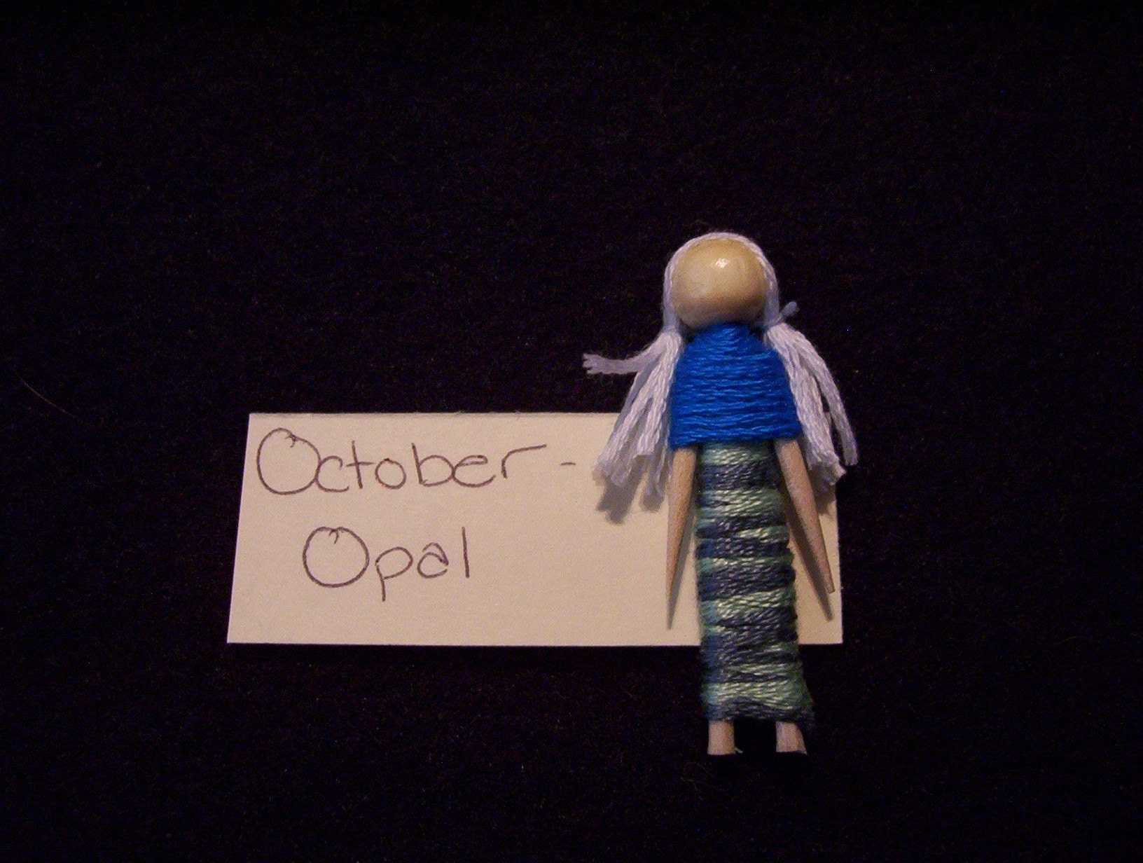 October Birthstone Worry Doll