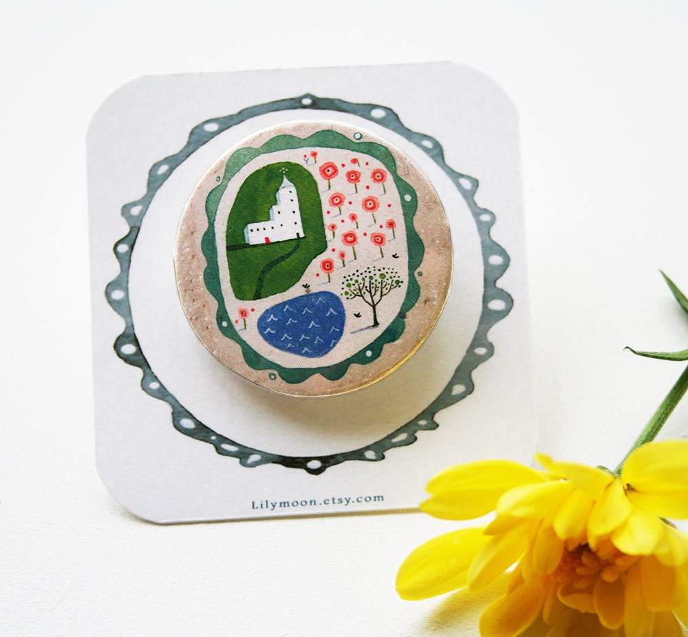 Tiny Travelling Garden (Pinback Button)