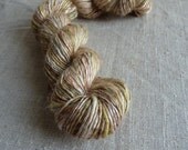 Handspun pure silk yarn, wheat