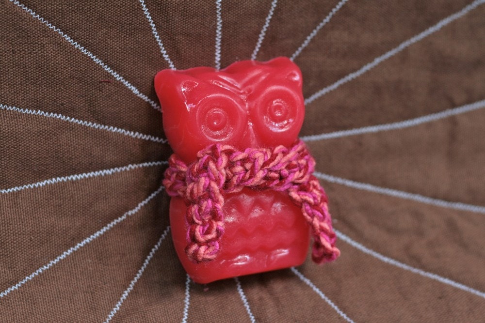 Cinnamon Owl Glycerine Soap with Crochet Scarf