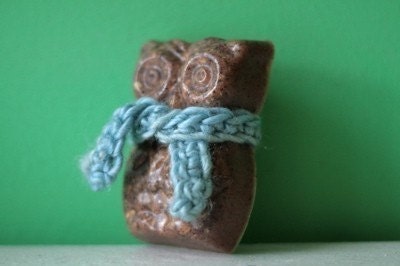 Hippie Honey Granola Owl Soap with Crochet Scarf