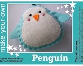 make your own PENGUIN CHRISTMAS Ornament kit including pattern and materials