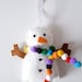 felt pom pom snowman decoration