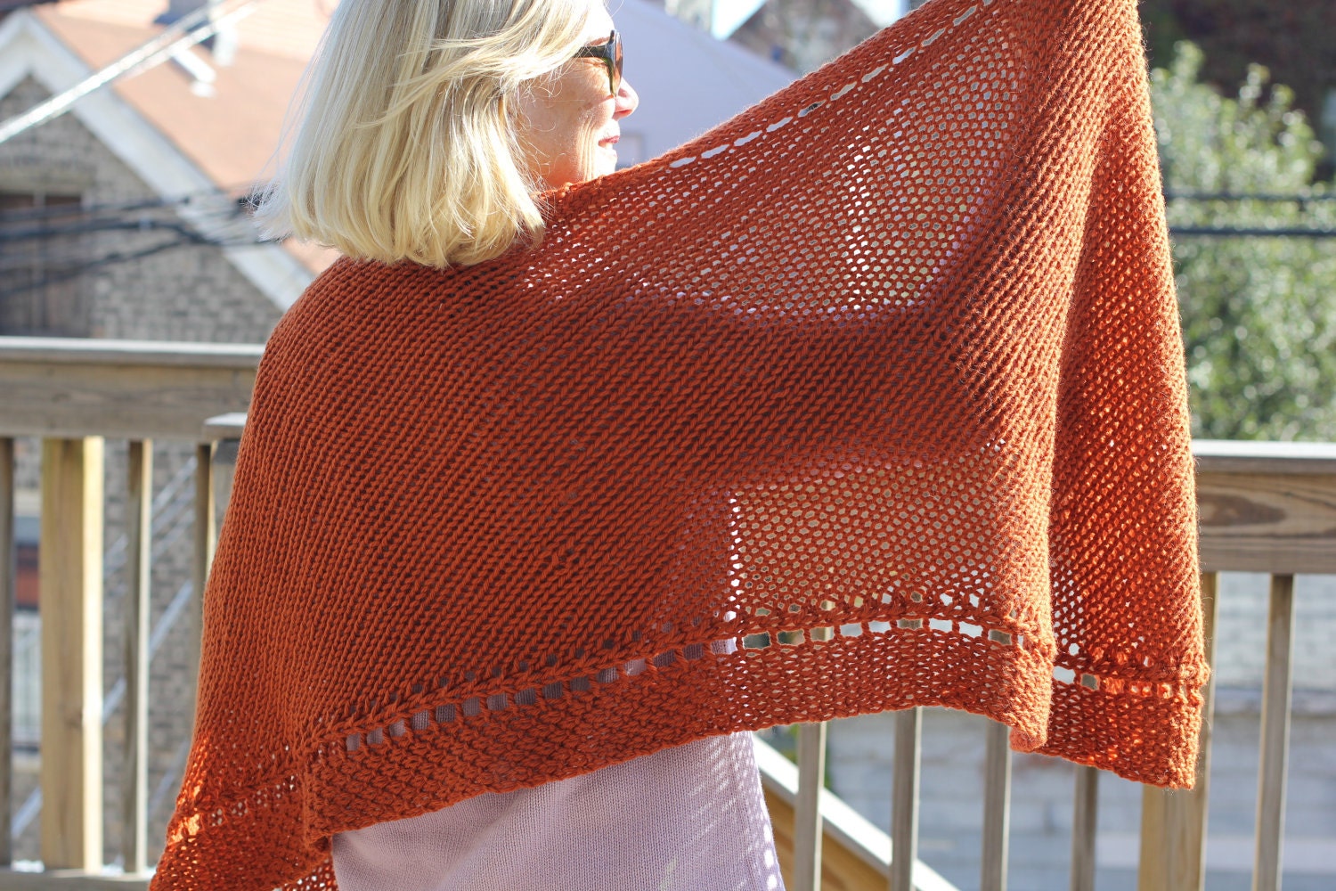 WORKSHELTER Corner to Corner Wrap Knitting Pattern