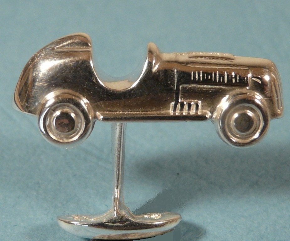 Mens Sterling silver Monopoly car cufflinks