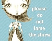 Shakespeare Art Taming of the Shrew 8.5 x 11 Print