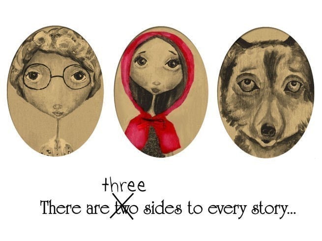 Little Red Riding Hood Inspired Humorous Art Print