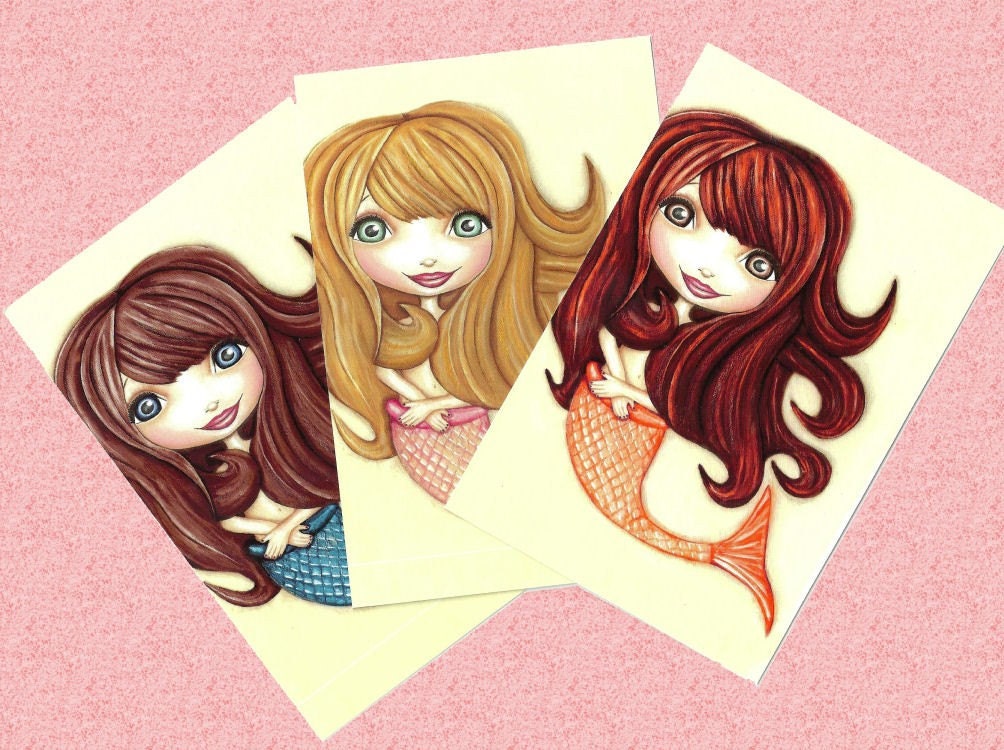 Little Mermaids Postcard Set