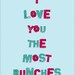 Children's Art, I Love You Typography Print, Blue And Red Nursery Art, Kid and Children Wall Art