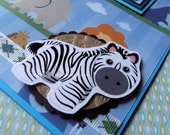 Zebra Happy Birthday Handmade Card