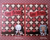 Birthday Cards Set of 2 - Star Wars Kreepy Kids Use the Force and Join the Dark Side Series