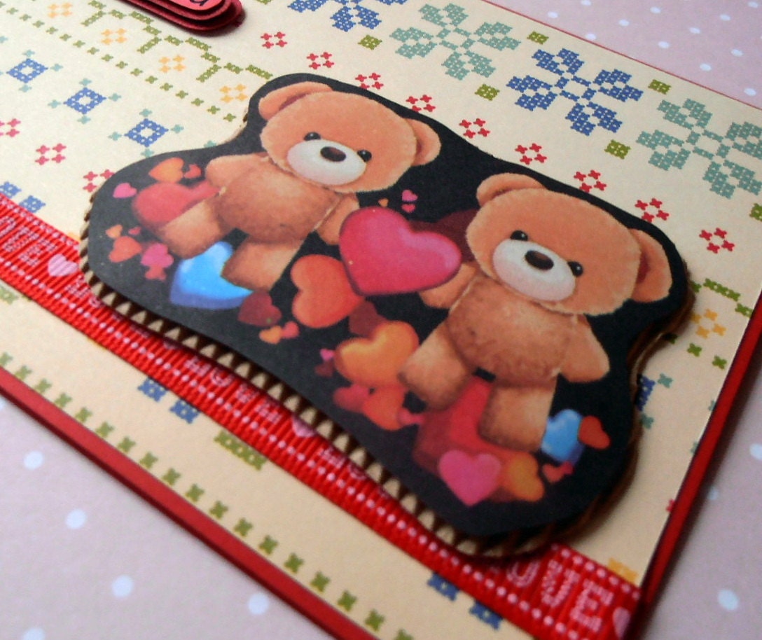 I Love You Card - Teddy Bears in Love