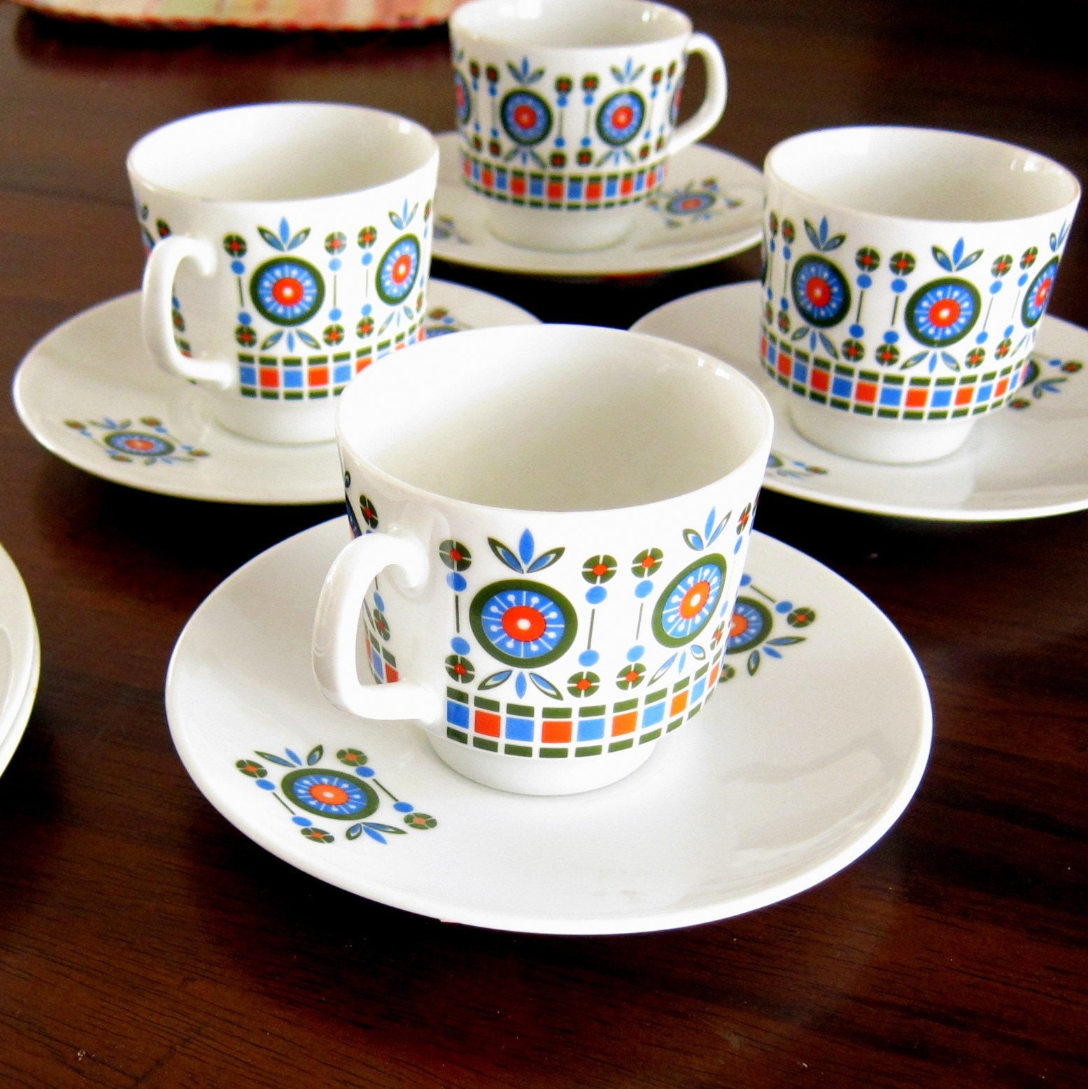 Vintage Bavarian Espresso Serving Set with 60s vibe