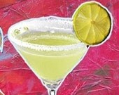 FOLK ART MAGNET. Margaritas Make Her Clothes Fall Right Off . . .  It is a drunken maxim which loves cheese dip with its tortilla chips.