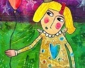 Funny Humor Art. "She's Cleverly Disguised as a Responsible Adult." FOLK ART MAGNET. Sassy Snarky Saying Quote Text.
