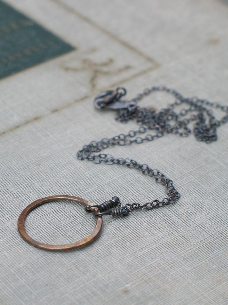 two tone eternity necklace
