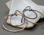 brass double hoops