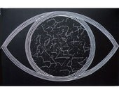 Woodblock Prints Cosmos star map, constellations, stars, geometric