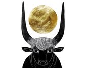 OX Relief Print (Original Woodblock Print) art