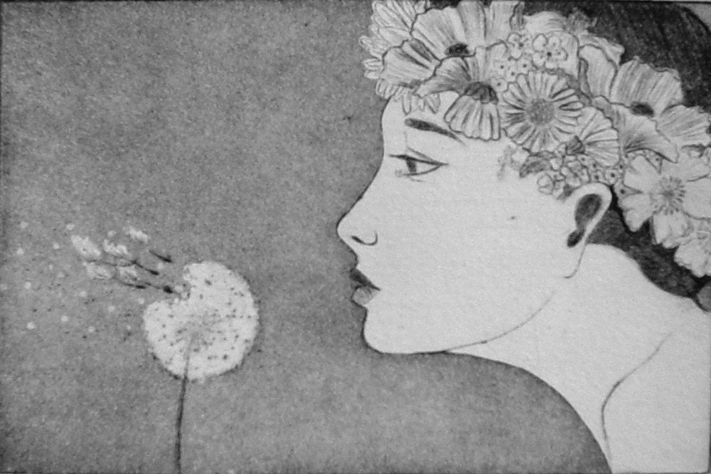 Etching Summer Time Hand-Pulled Print