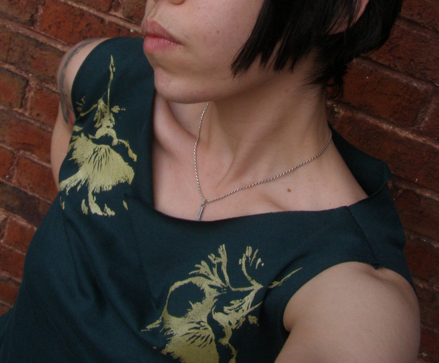 Golden Poppy Tunic/Dress - Forest Green