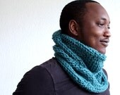 Dark Teal Wool Cowl