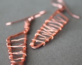 Copper Geometric Earrings