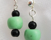 Wasabi Green Turquoise Earrings