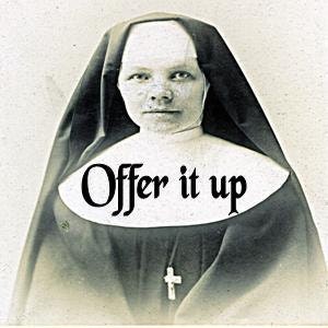 Offer It UP  Nun Advice Glass Pendant on Black Ball Chain