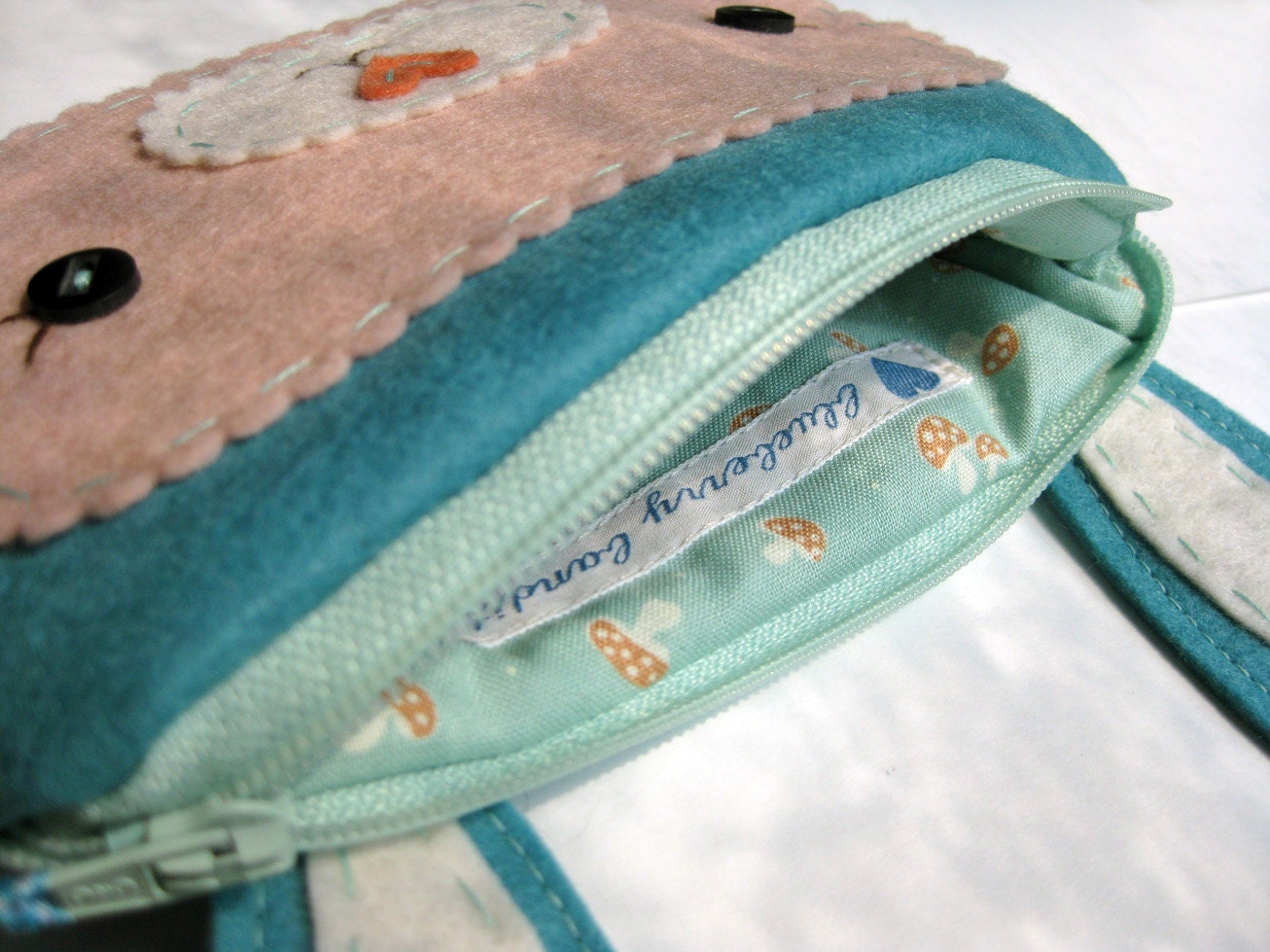 Blue Bunny Zipper Pouch