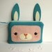 Blue Bunny Zipper Pouch