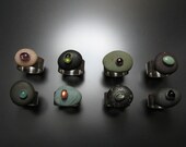 Custom Large Pebble Ring with Your Choice of Gemstone