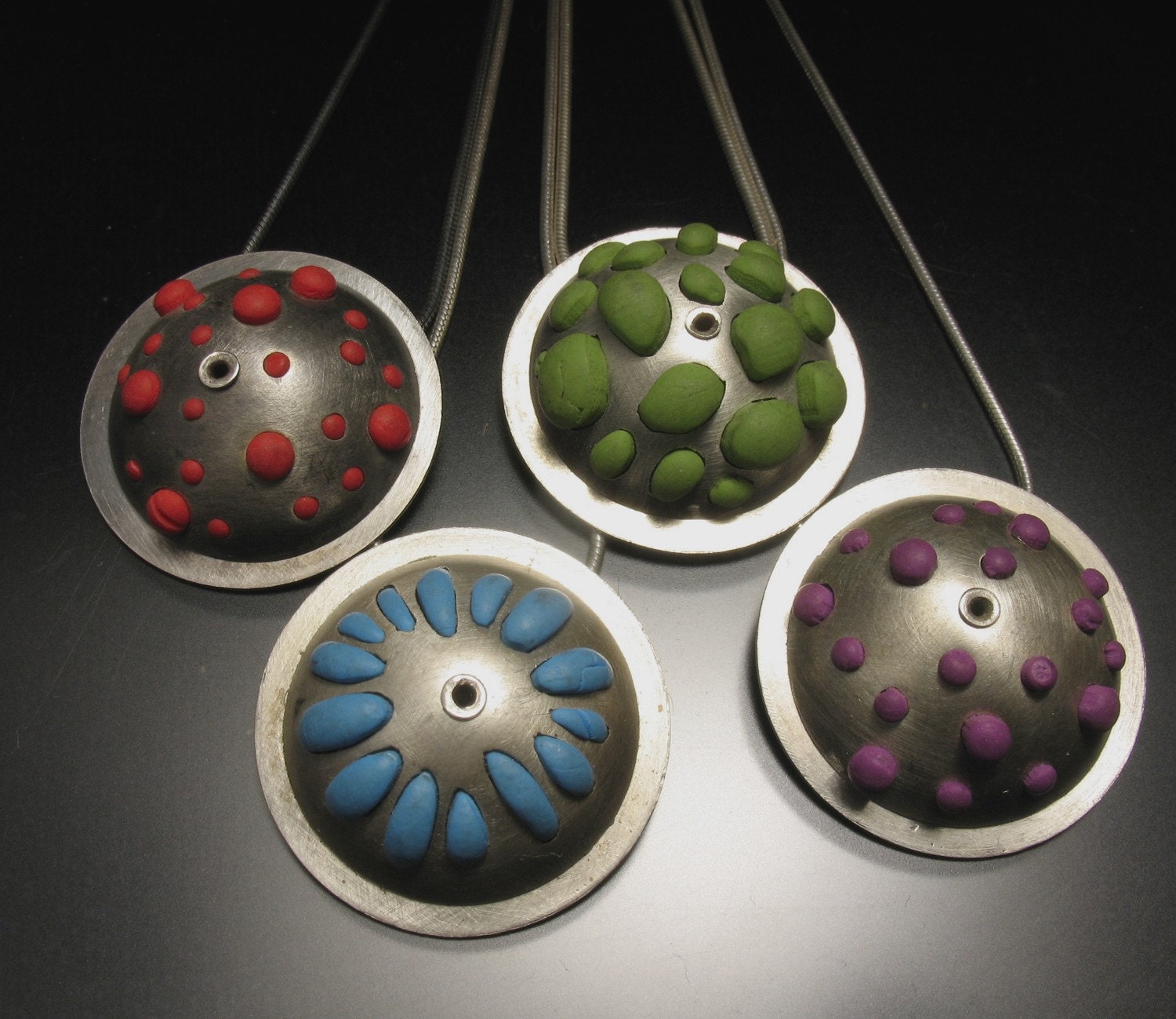 Bumpy Polymer Clay Pendant