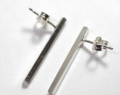 Simple Line sterling silver studs