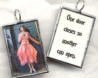 Gospel According to Cliche Art Glass Pendant