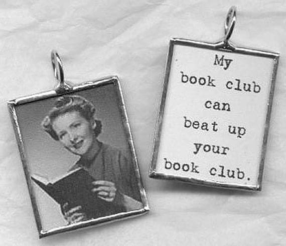 BOOK CLUB Art Glass Pendant