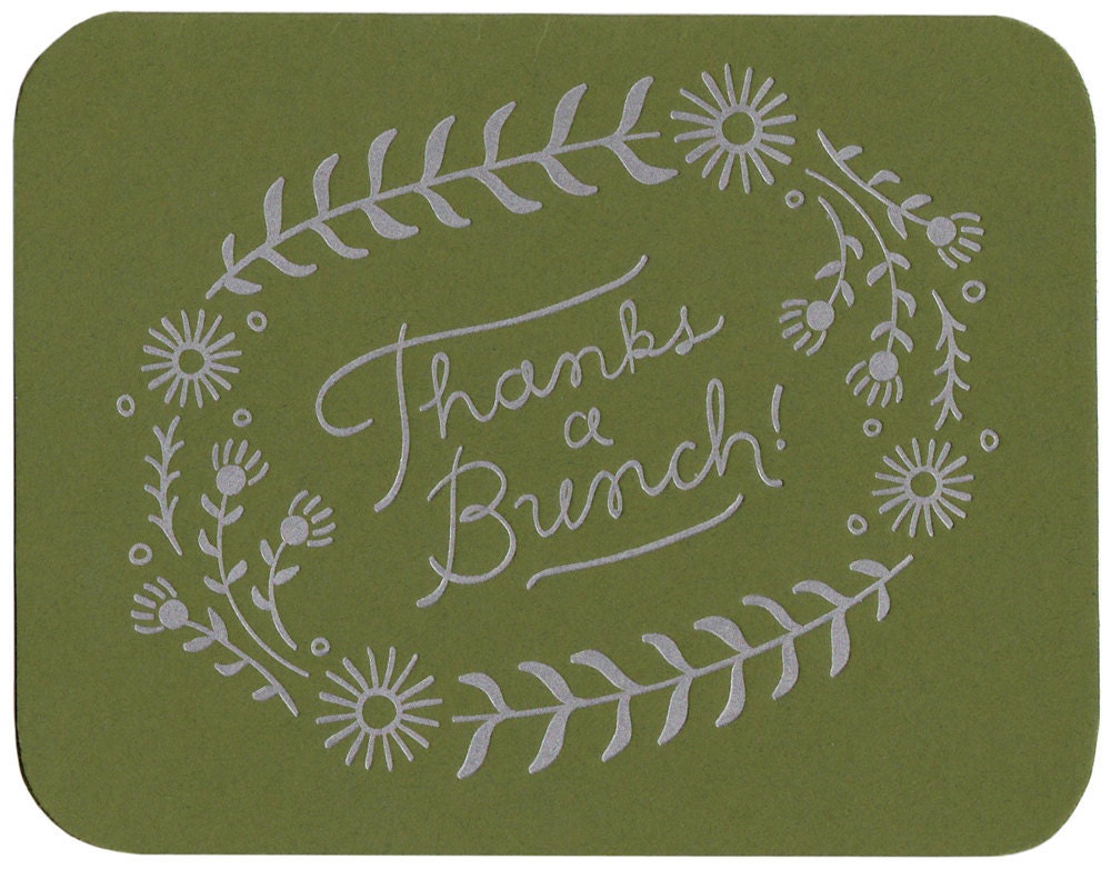 Thanks a Bunch letterpress greeting card