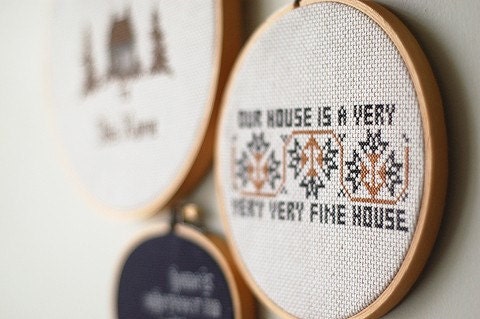 PATTERN PDF cross stitch home series- five patterns