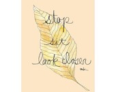 stop sit look closer 8x10 print