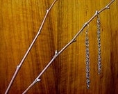 stainless steel vertebrae mesh drop earrings