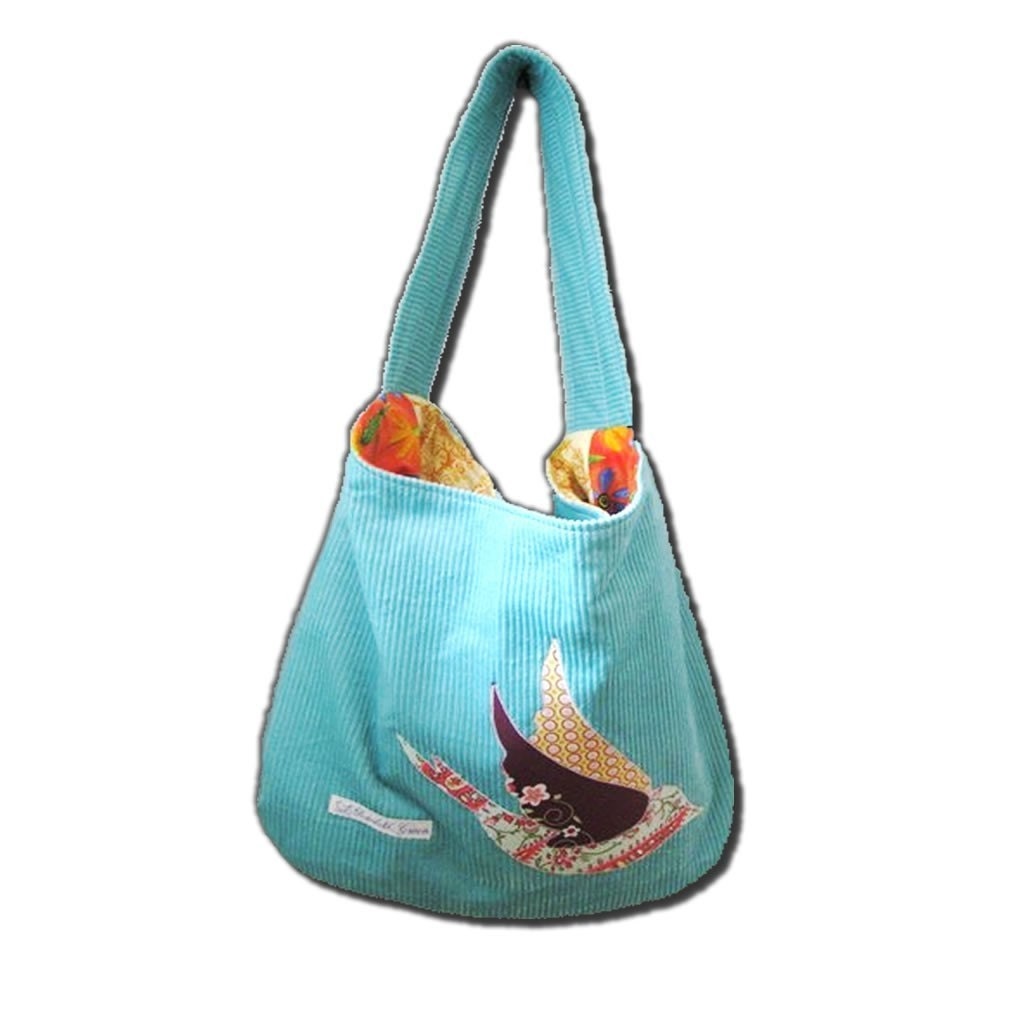 Peace Dove Corduroy Hobo Custom made to order