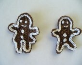 Gingerbread Boy or Girl appliques, embellishments - Take 2 and Your Choice of Color Mix