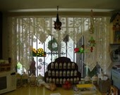 Grandmas Antique Flowery Curtains