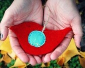 blessing birdie ornament - red color story.